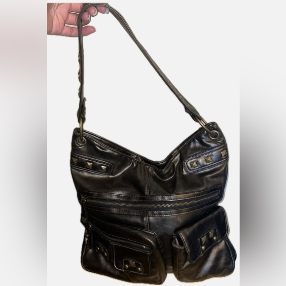 Studded Shoulder Bag EUC - Picture 2 of 10